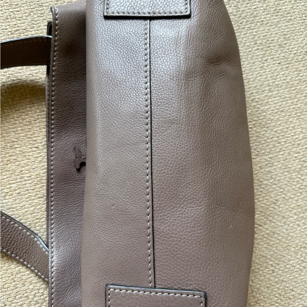 Tory Burch Taupe Leather Tote - Picture 6 of 8